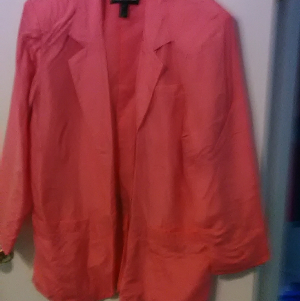 100% silk Coral Blazer